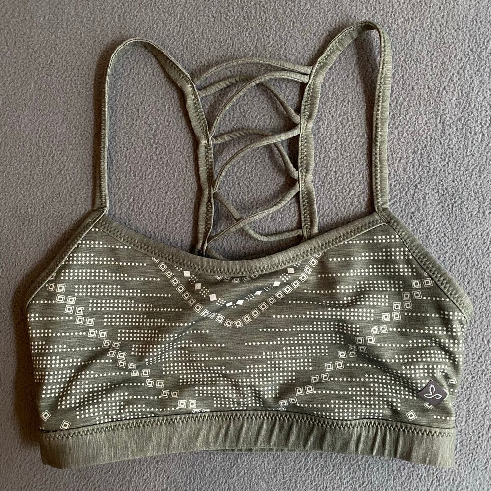 Prana Isaline Bra Womens XS Sporty Yoga Boho Athletic Strappy Stretch Jersey